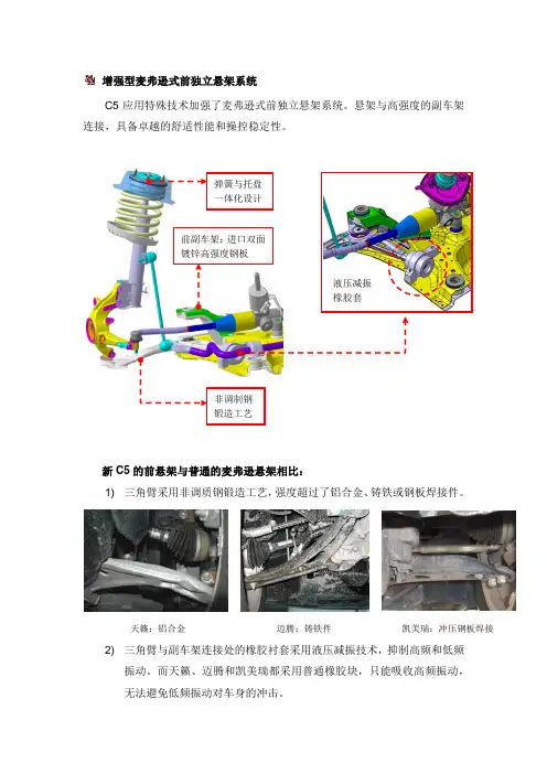 增强型麦弗逊式前独立悬架系统