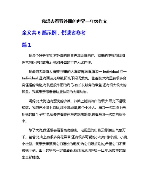 我想去看看外面的世界一年级作文