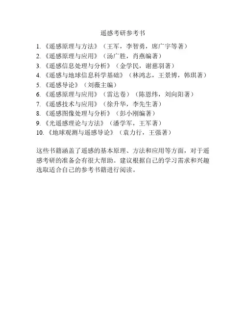 遥感考研参考书