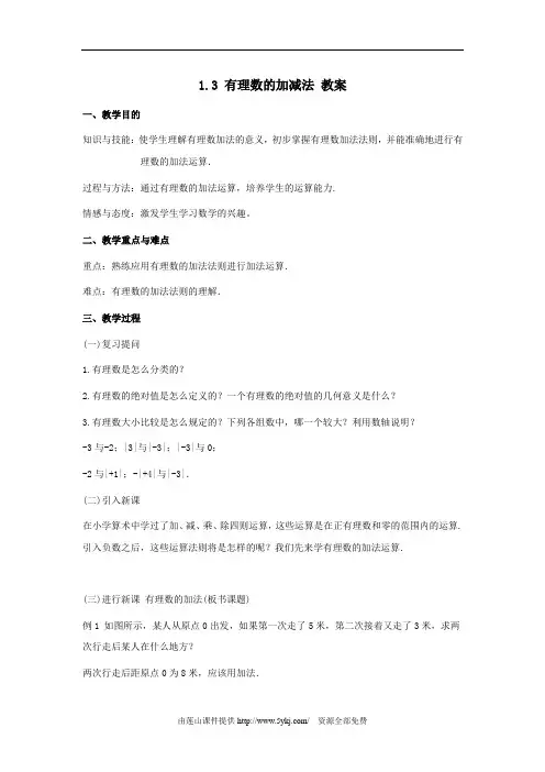 七年级数学有理数的加减法