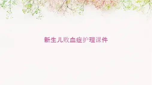 新生儿败血症护理课件