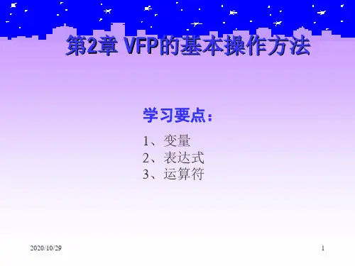VFP的操作方法