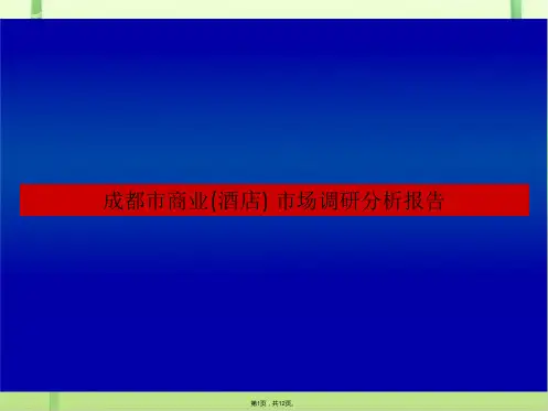 成都市商业(酒店) 市场调研分析报告(共12张PPT)