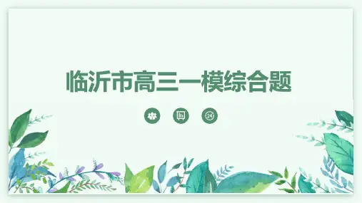 山东省临沂市2020届高三4月一模地理综合题解析