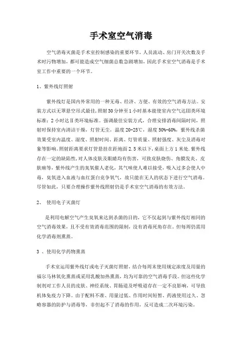 手术室空气消毒