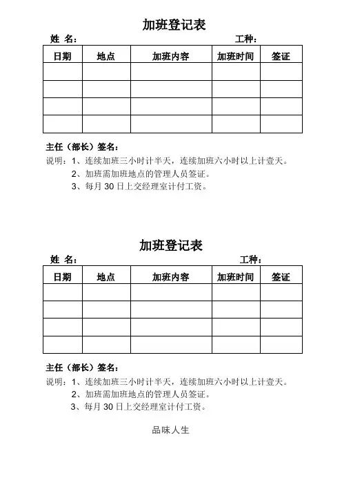 加班登记表.doc