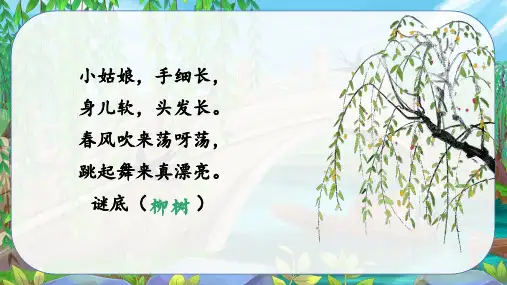 小学语文 二年级下册 第1课《古诗二首 咏柳》(教学课件)-统编版