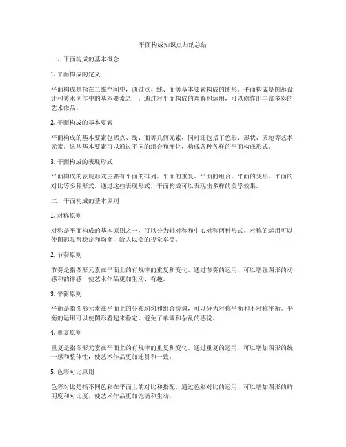 平面构成知识点归纳总结