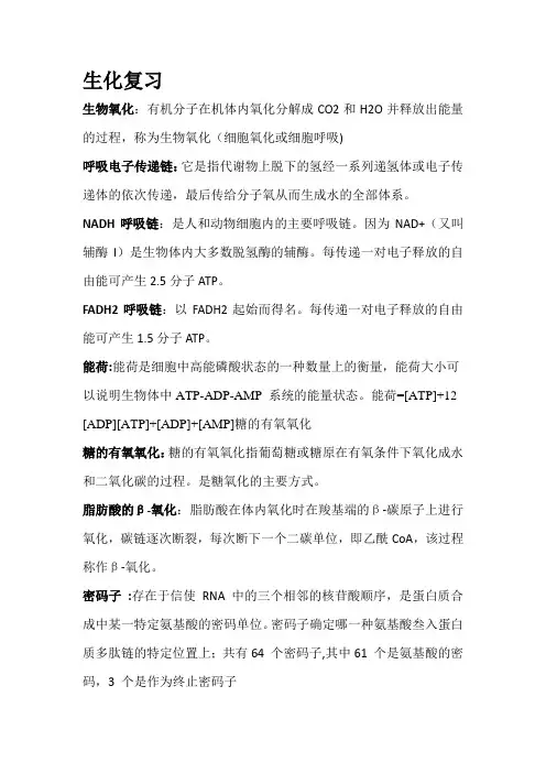 生化复习