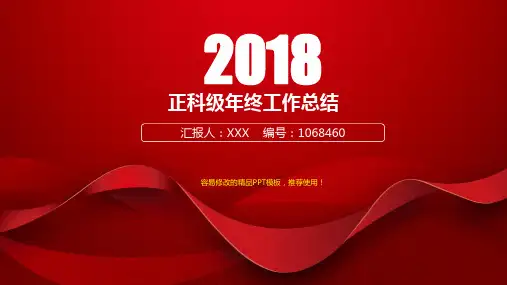 2017-2018最新正科级年终个人总结与工作总结述职报告模板范文