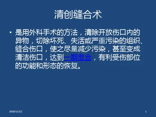 清创缝合术PPT课件