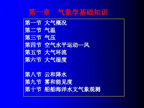 航海气象与海洋学(气象学基础知识大气、云、雾)