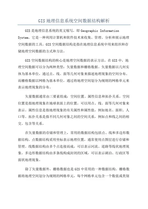GIS地理信息系统空间数据结构解析