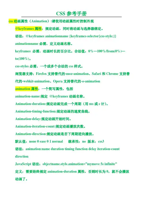CSS参考手册