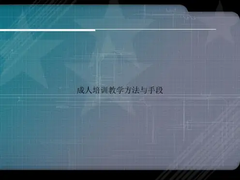 成人培训教学方法与手段讲课文档
