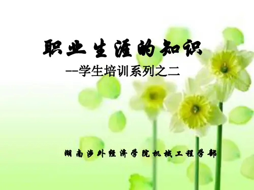 模具设计与制造专业学生的职业生涯规划(学生培训系列之二)  70p