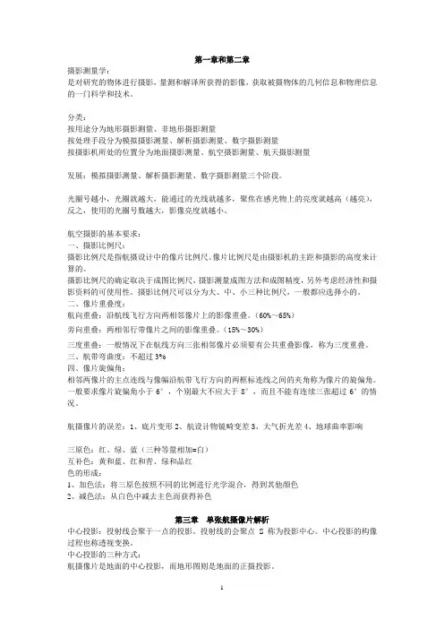 摄影测量整理
