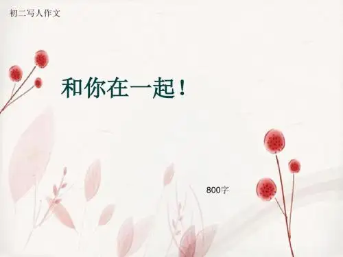 初二写人作文《和你在一起!》800字(总10页PPT)