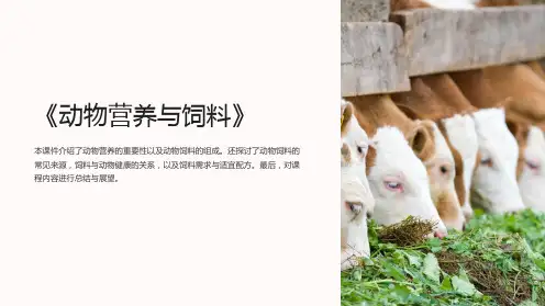 《动物营养与饲料》课件