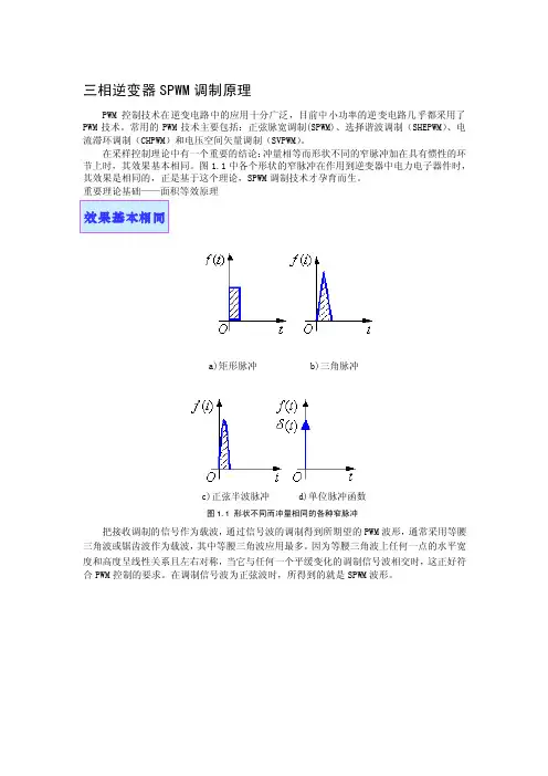 三相逆变器SPWM调制原理