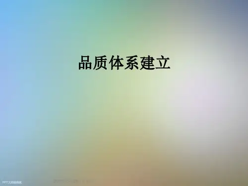 品质体系建立