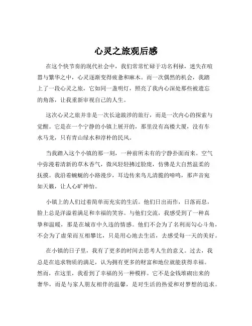 心灵之旅观后感
