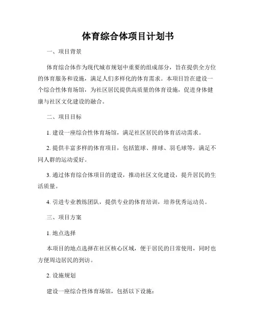 体育综合体项目计划书