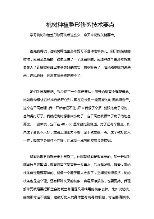 桃树种植整形修剪技术要点