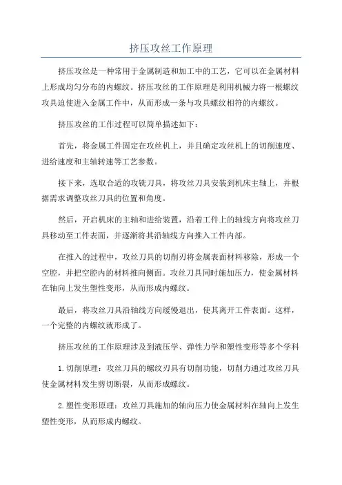 挤压攻丝工作原理