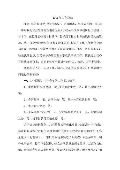 放款审核岗工作总结