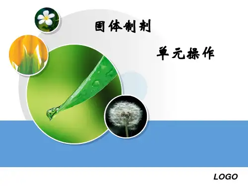 固体制剂单元操作-精品医学课件