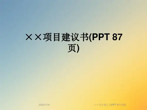 ××项目建议书(PPT 87页)[1]