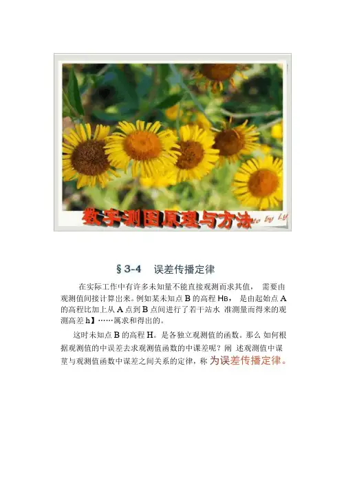 4第四讲误差传播定律(精)