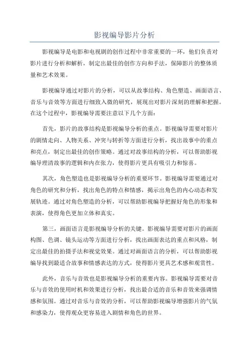 影视编导影片分析