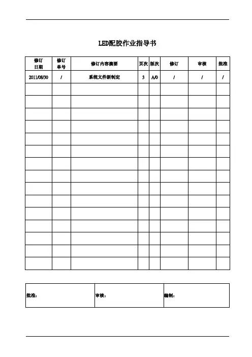 LED配胶作业指导书