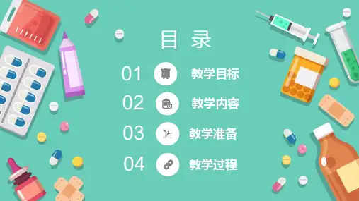 医学护理教学课件PPT模板