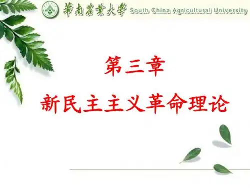 第三章 新民主主义革命理论
