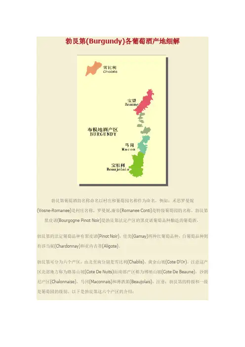 勃艮第产区