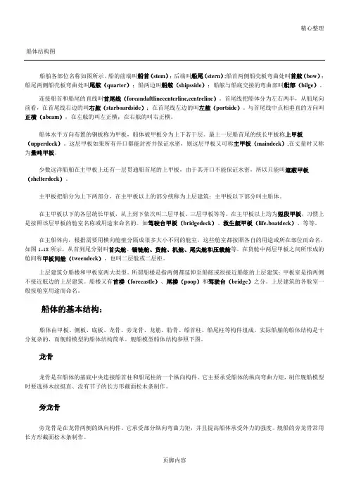 船体主要构件结构图