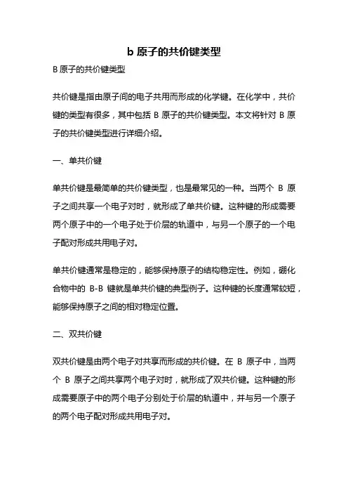 b原子的共价键类型