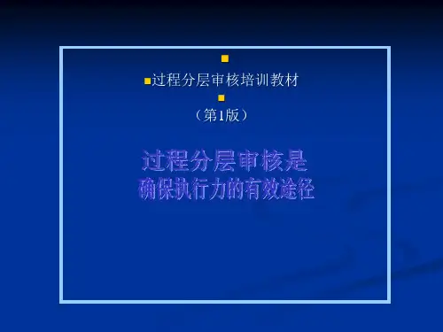 过程分层审核培训教材