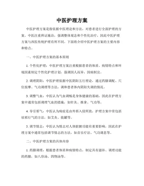 中医护理方案