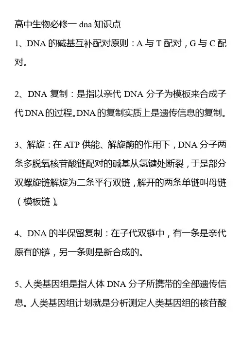 高中生物必修一dna