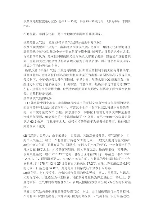 埃及的地理位置绝对位置