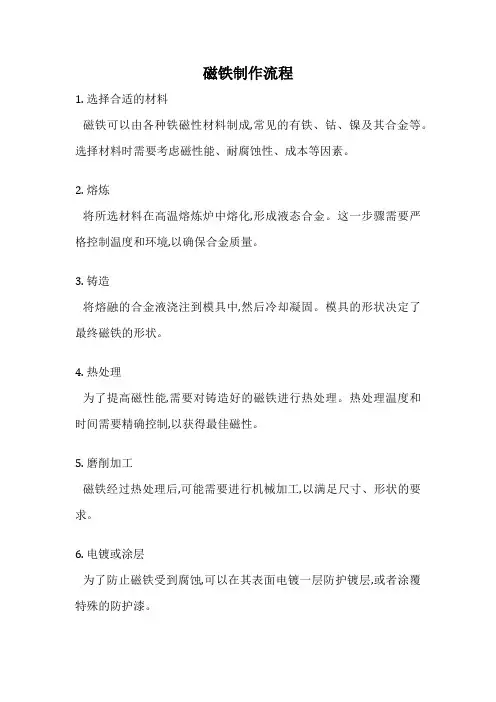 磁铁制作流程
