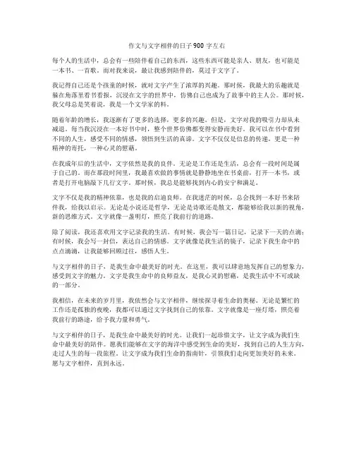 作文与文字相伴的日子900字左右