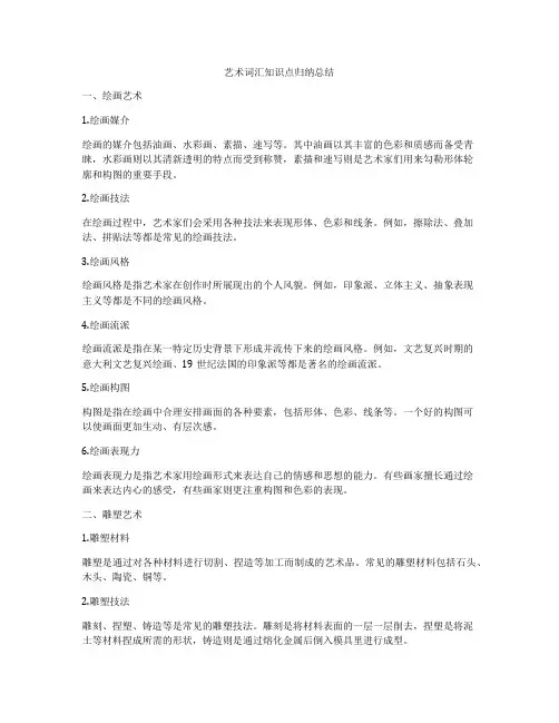 艺术词汇知识点归纳总结