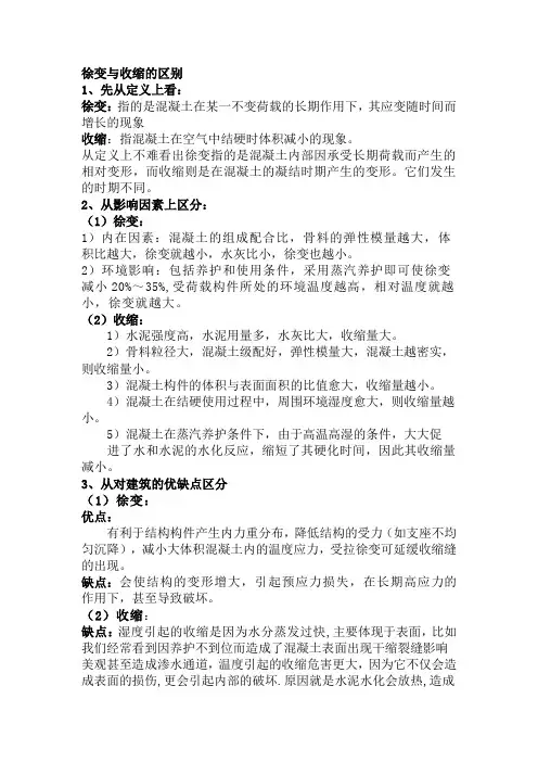 徐变与收缩的区别