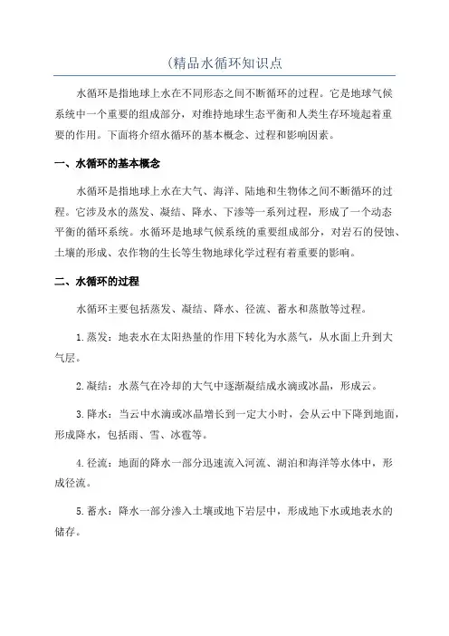 (精品水循环知识点