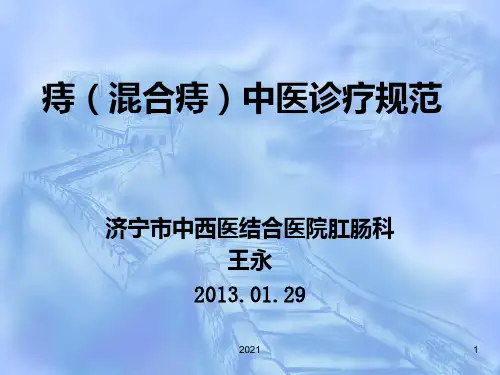 痔(混合痔)中医诊疗规范PPT课件